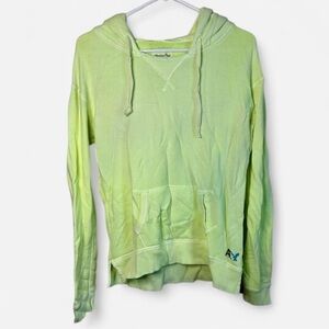 American Eagle Lime Green Hoodie Pullover - Medium